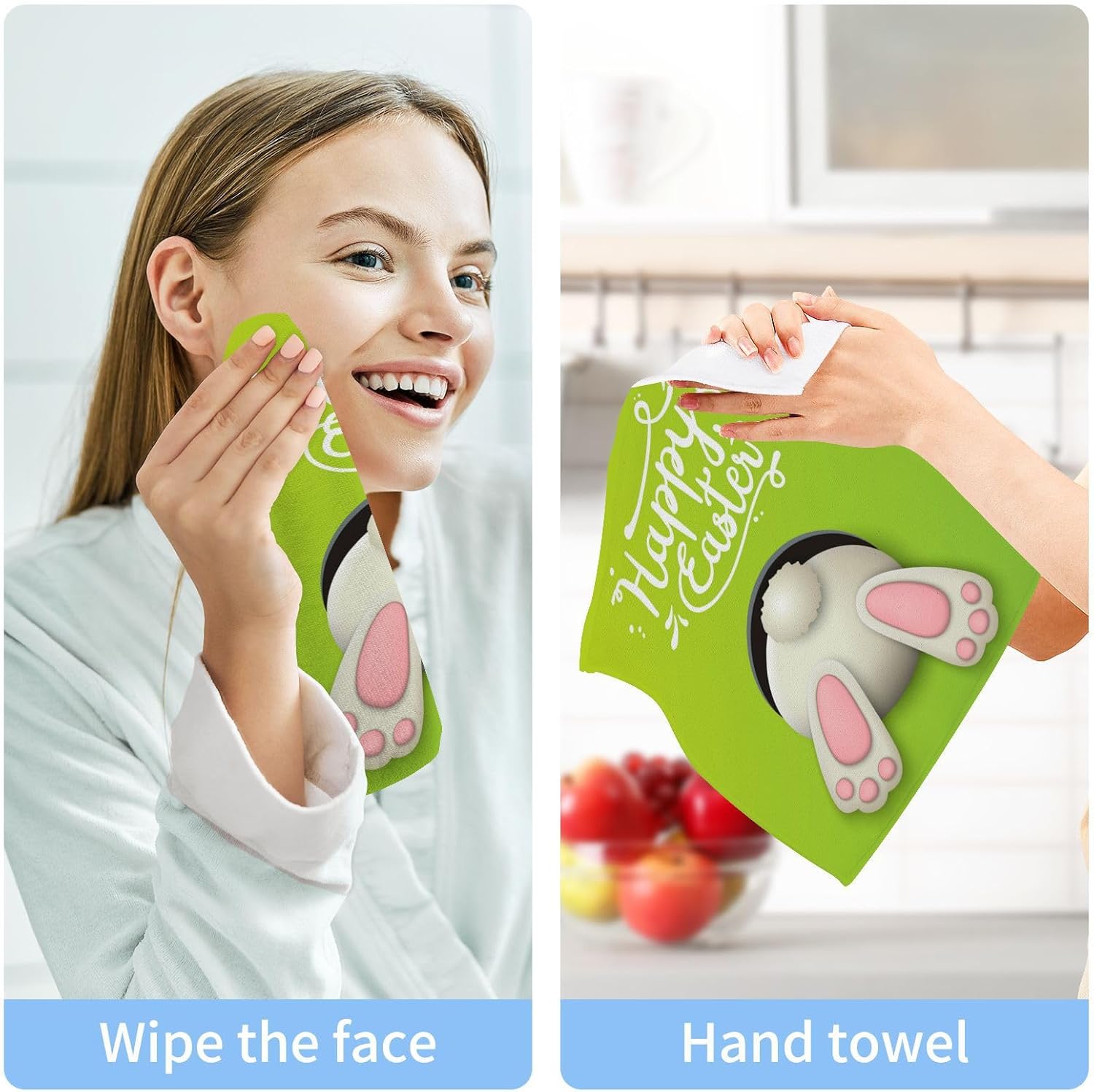 Easter Bunny Tail Reusable Washcloths