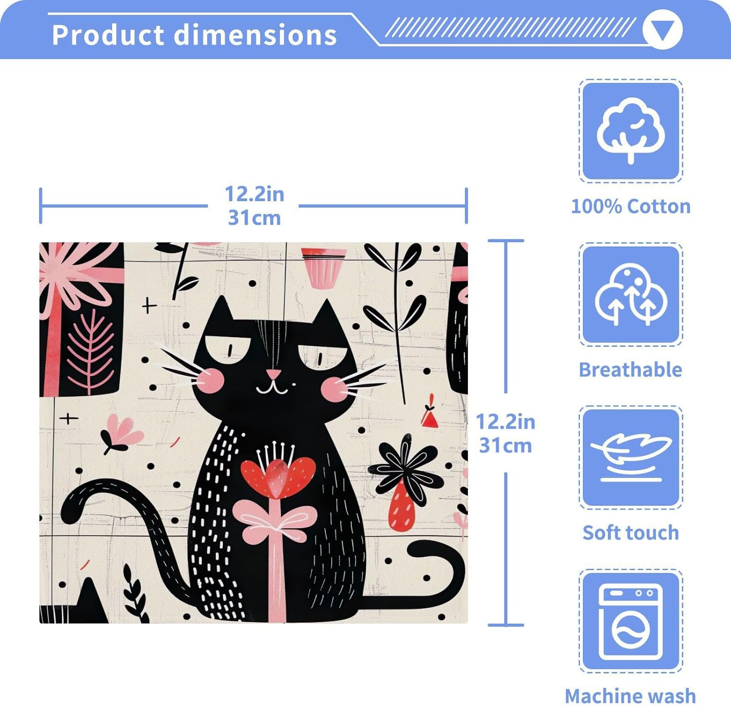 Yettastbin Washcloth Set for Cats