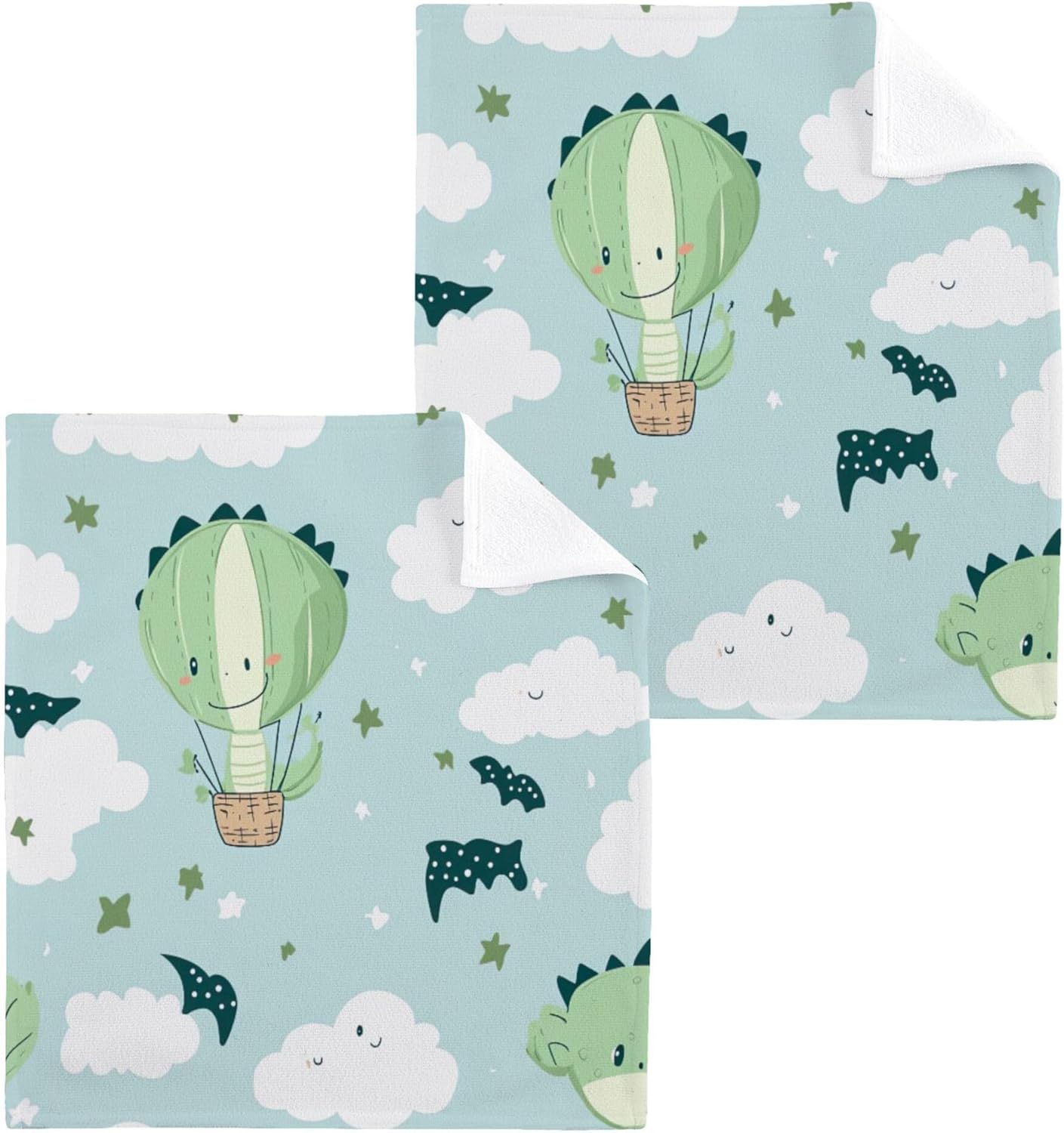 Stunning Green Dragon Washcloth Set Multi-Pack