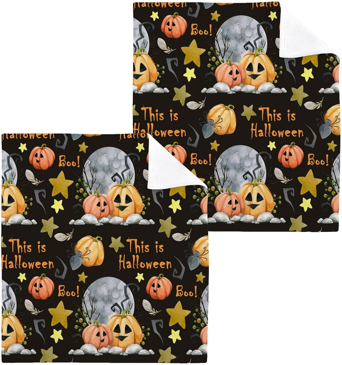Halloween pumpkin washcloths Perfect Bath Gym Essentials