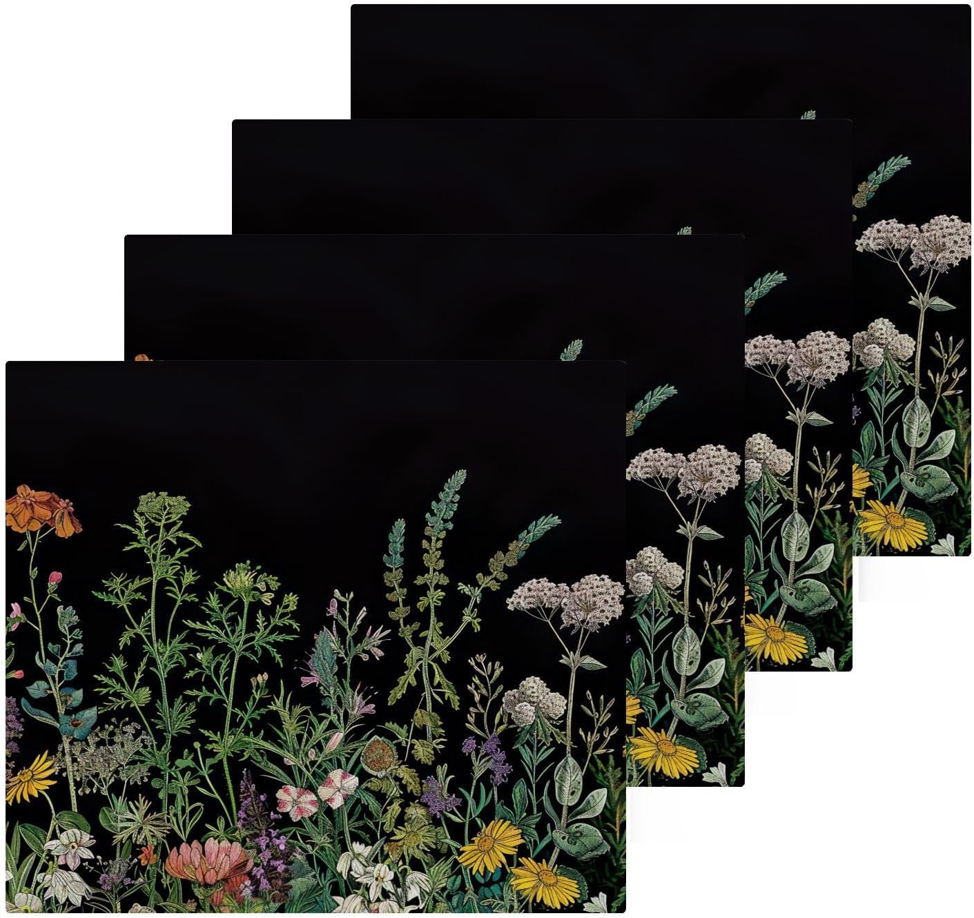 Herbal Wildflower Washcloth Pack Soft Reusable Washcloths