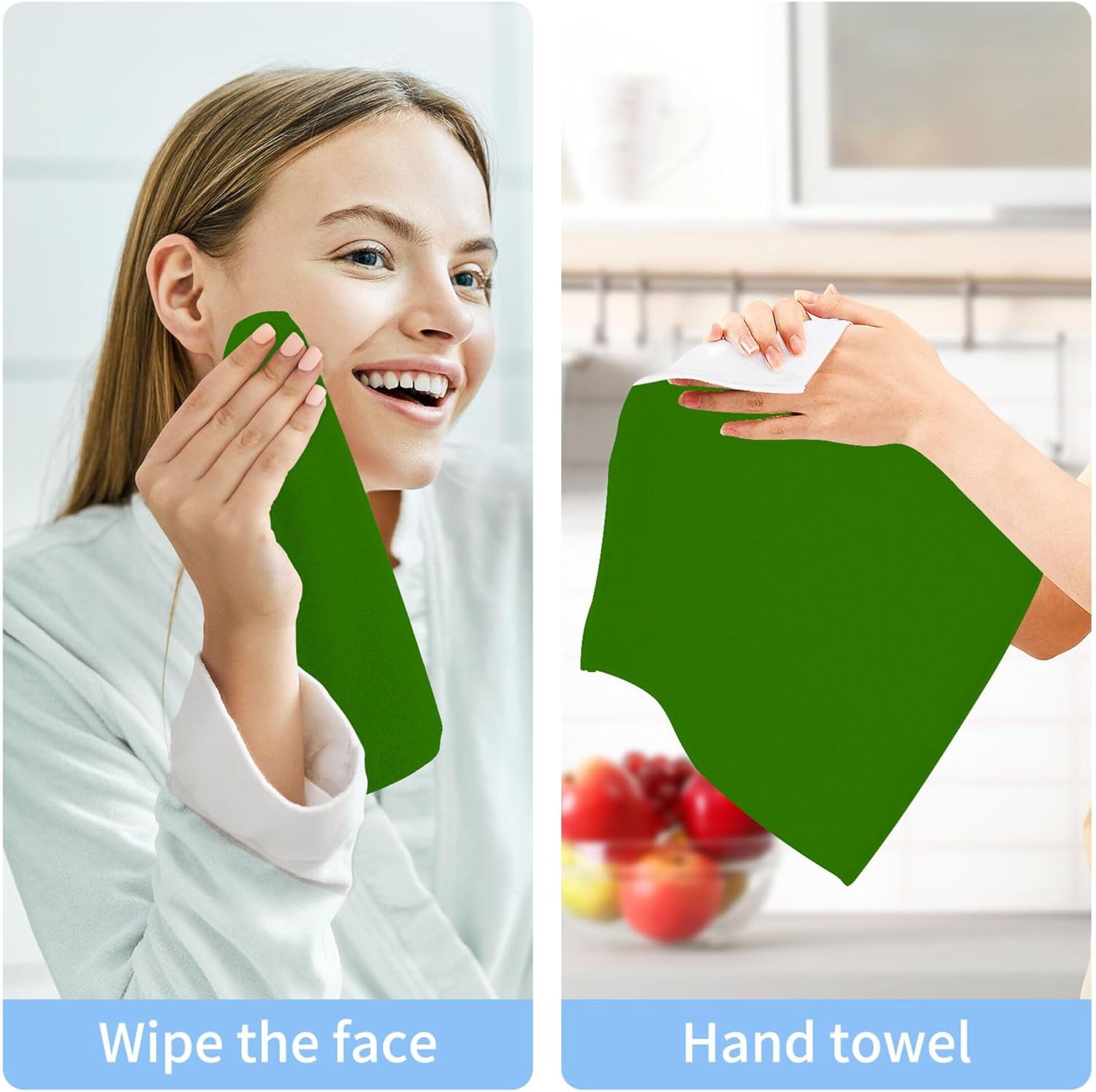 Green Pastel Washcloth 2 Pack
