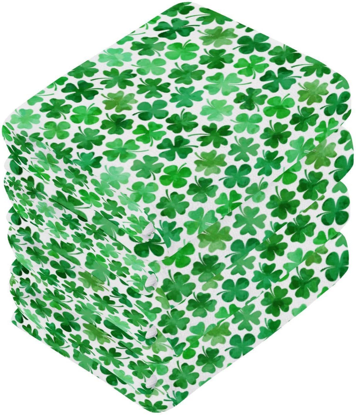 St Patricks Day Soft Washcloth SetReusable Washable