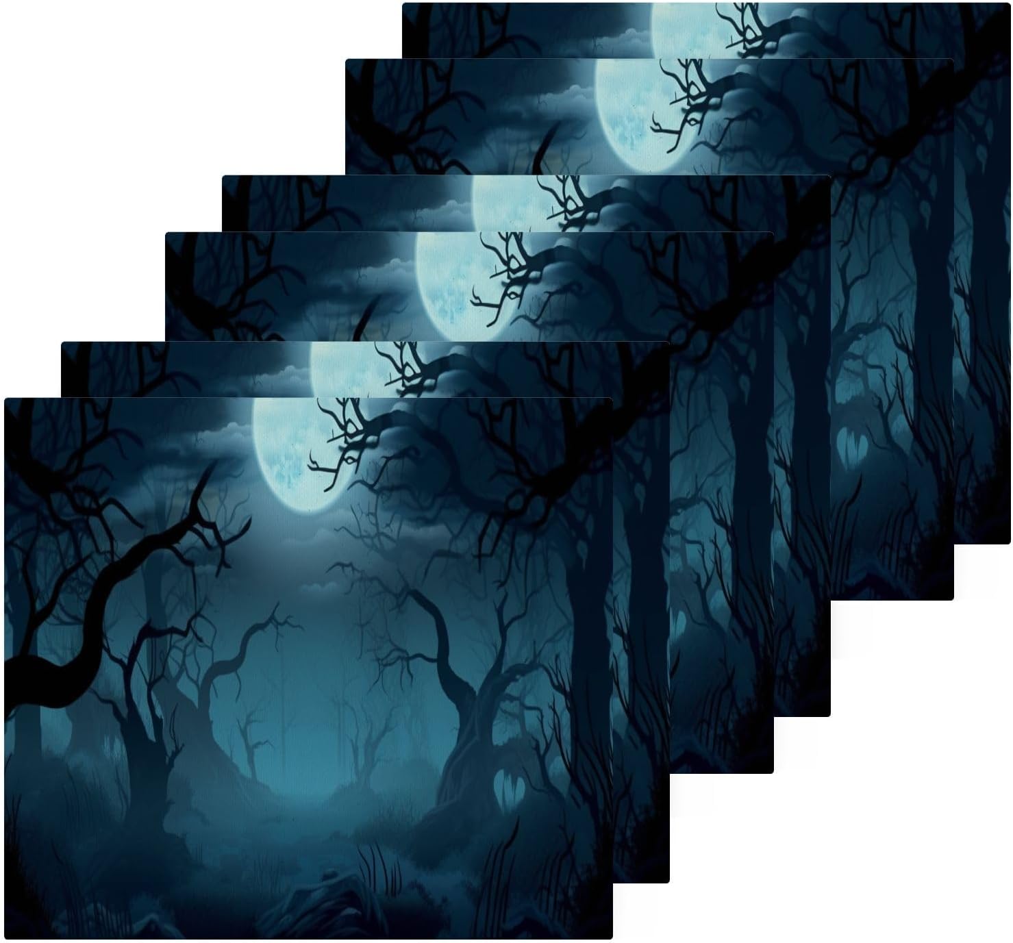 Scary Forest Washcloths 2-Pack Soft Reusable 12x12