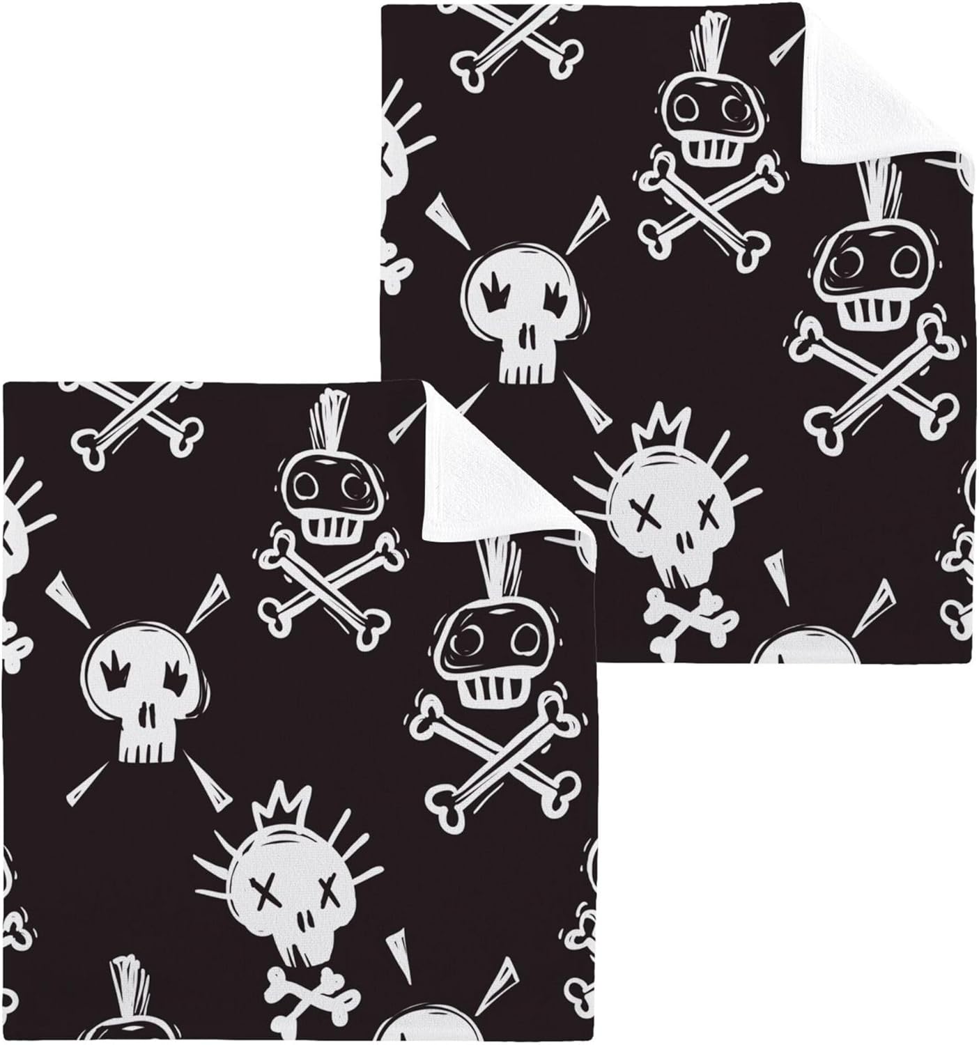 Halloween Spooky Washcloth Set for Faces Hands