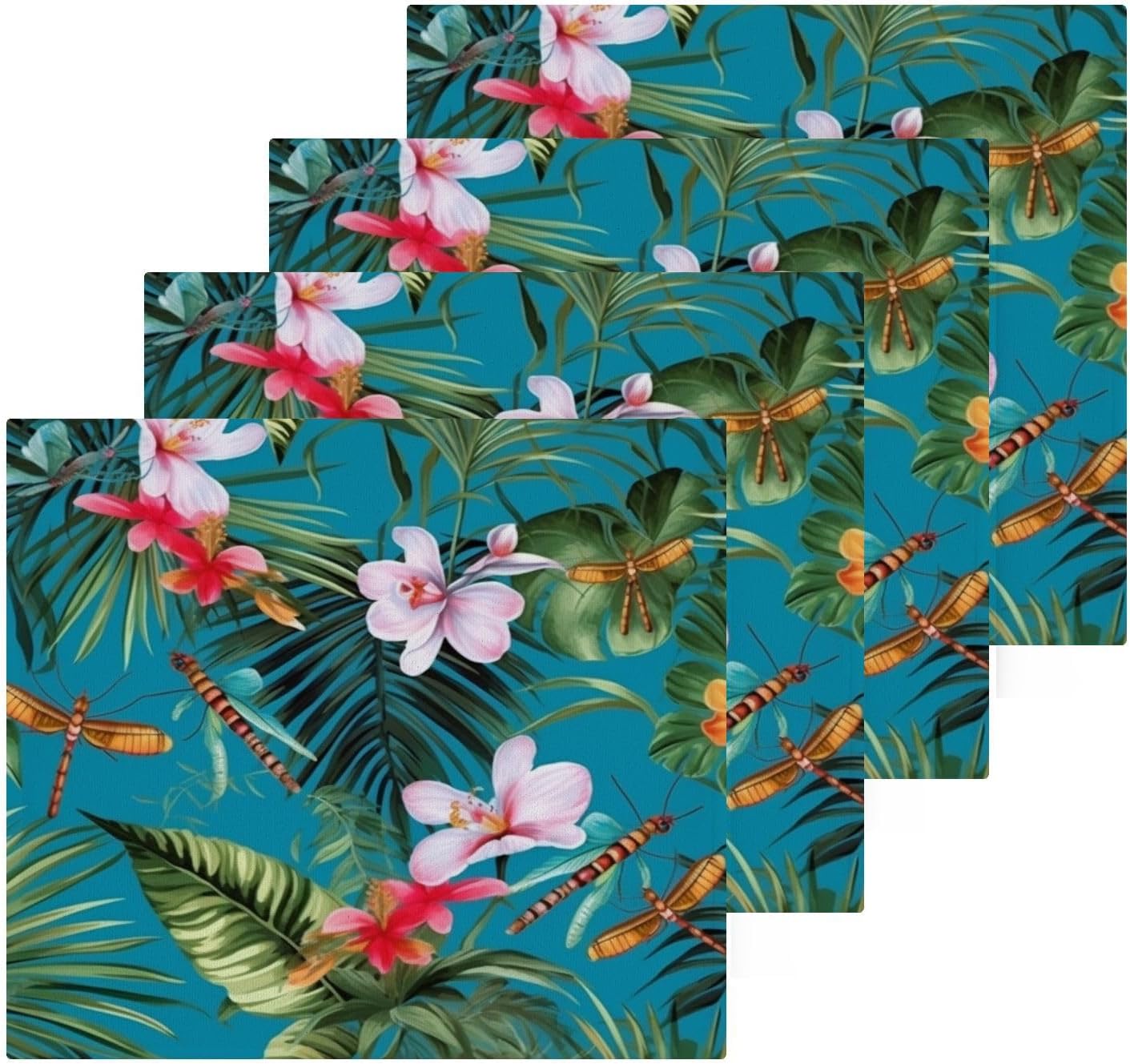 Quality Palm Flower Washcloth Set