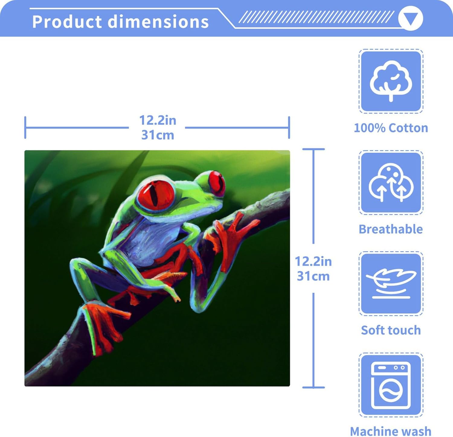 Cute Frog washed daily premium soft cotton