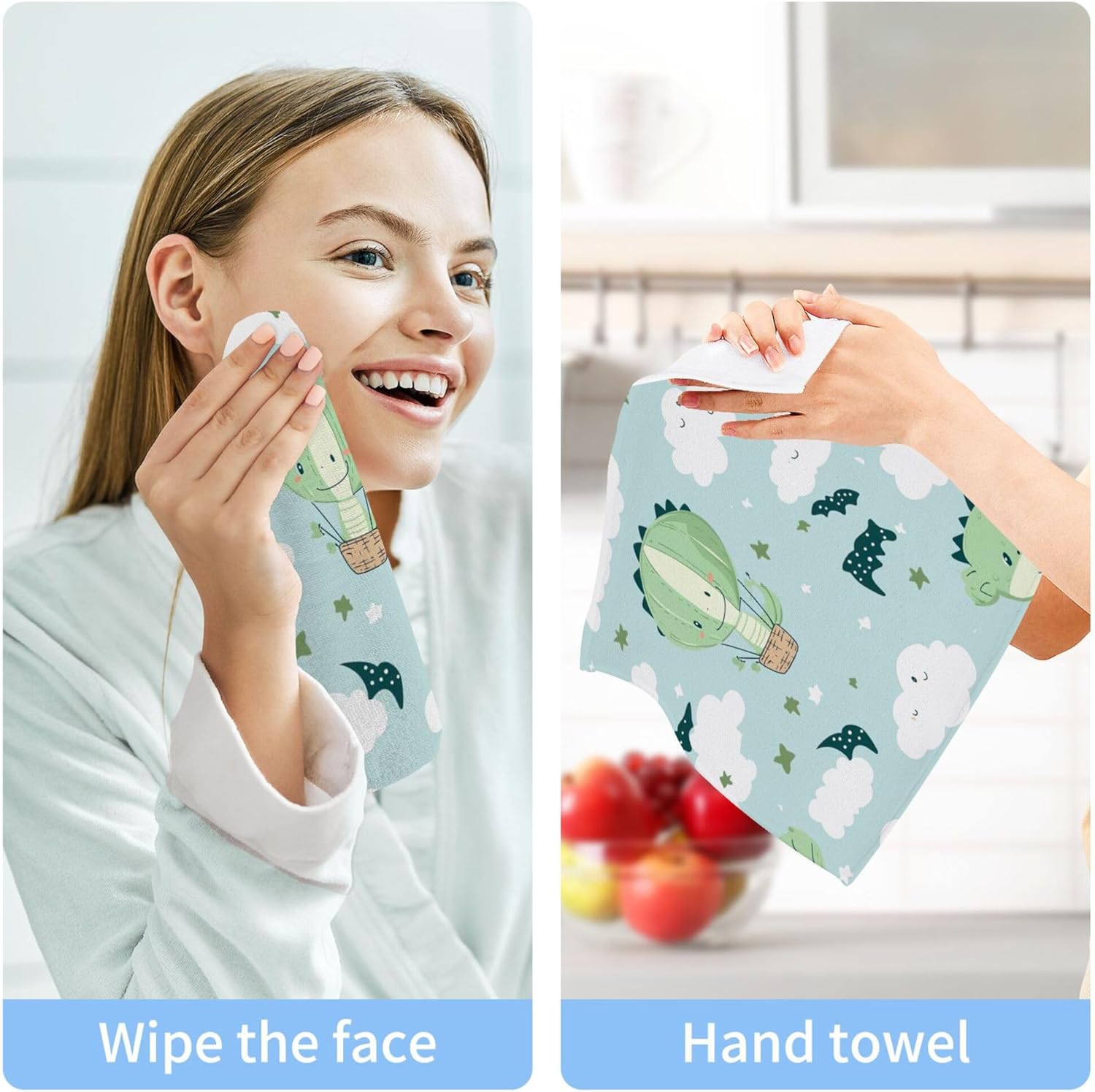 Stunning Green Dragon Washcloth Set Multi-Pack