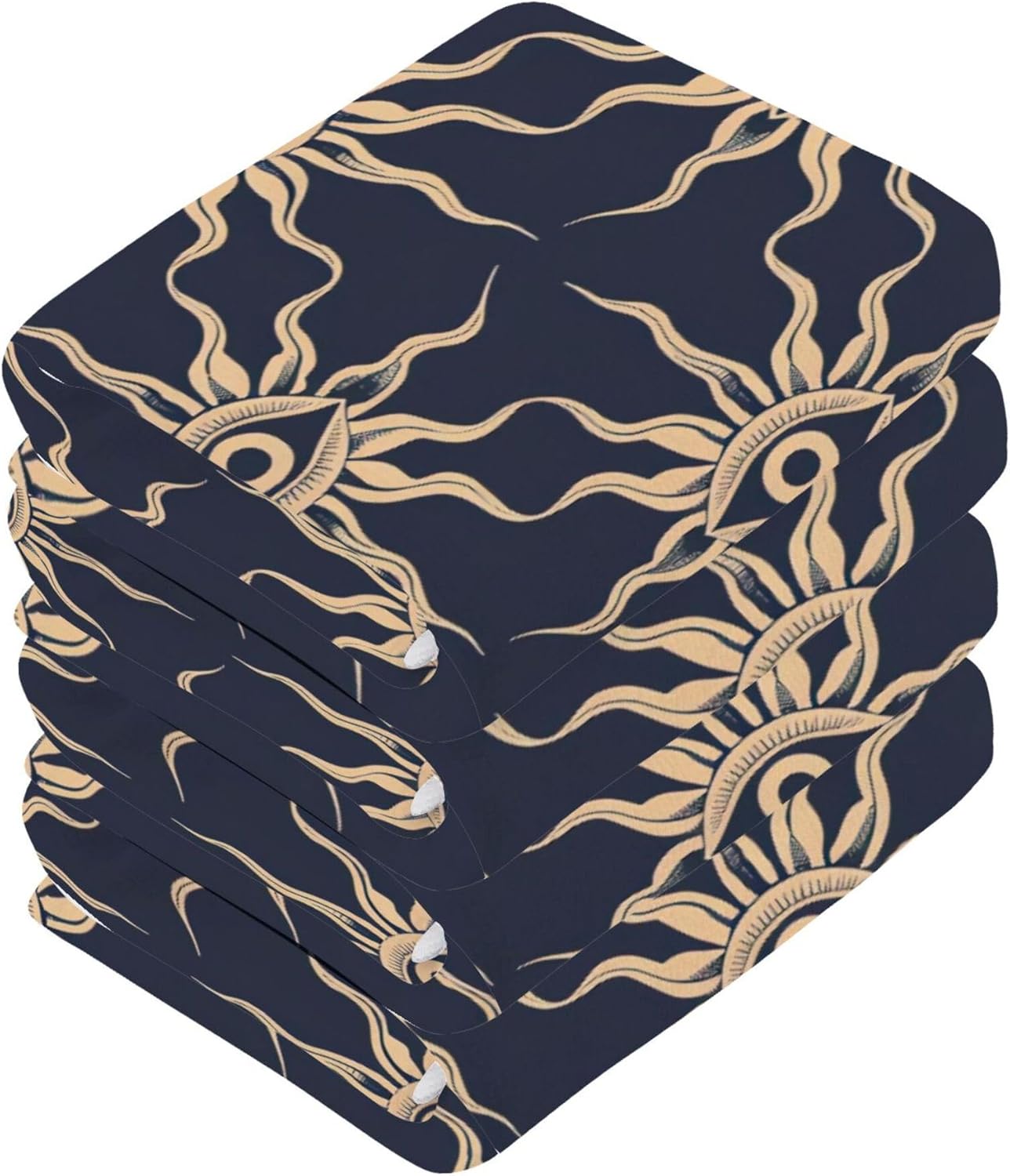 Xigua Suns and Eyes Washcloths Set of 2-12 X 12 Inch 1