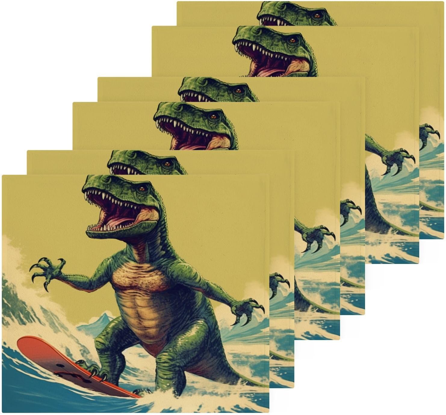 Dinosaur Washcloth Set for Kids