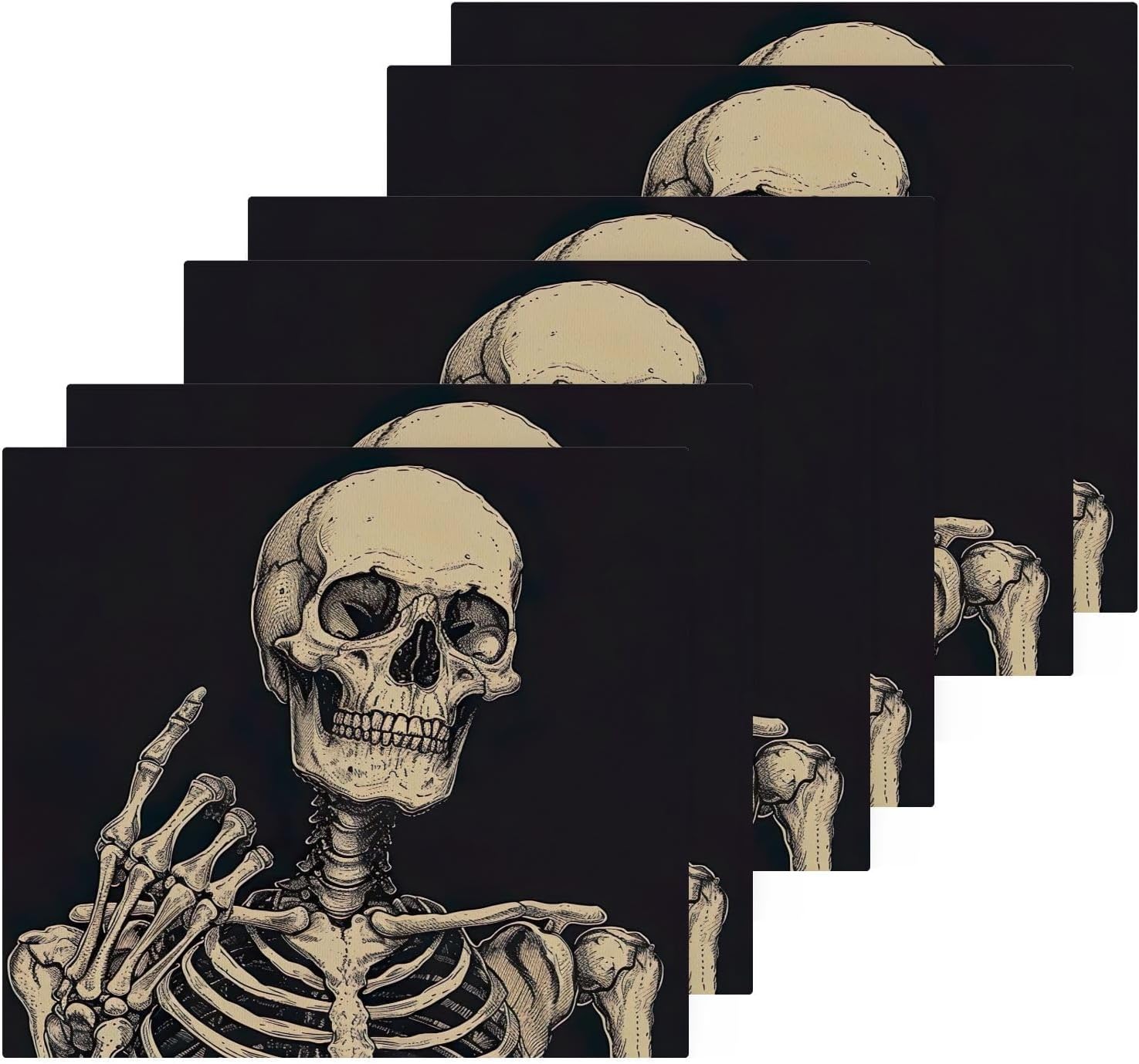 12x12 Skeleton Washcloths 2 Pack