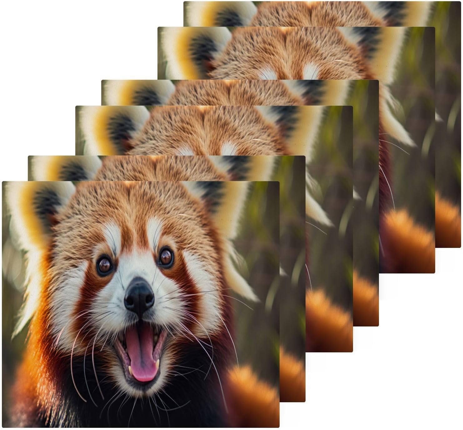 Red Panda Washcloth 2-Pack 12x12 Soft Cotton Baby Reusable