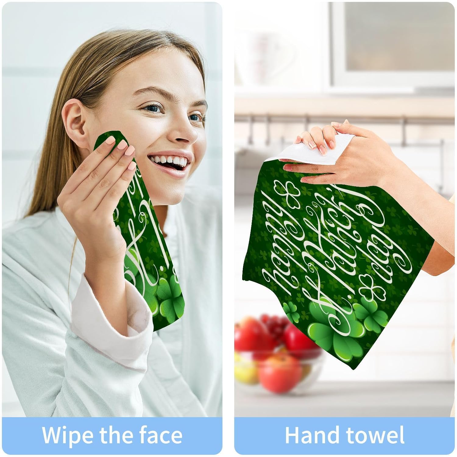 St Patricks Day Soft Cotton Washcloths