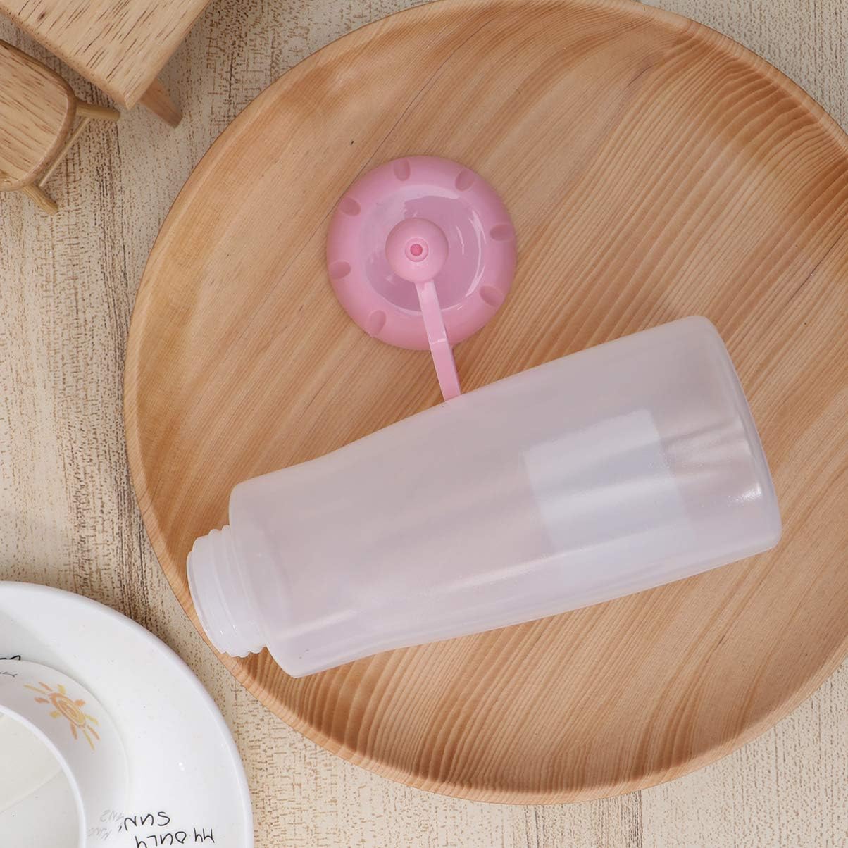Zerodeko 440ml Salad Dressing Squeeze Bottles with Easy-close Lid