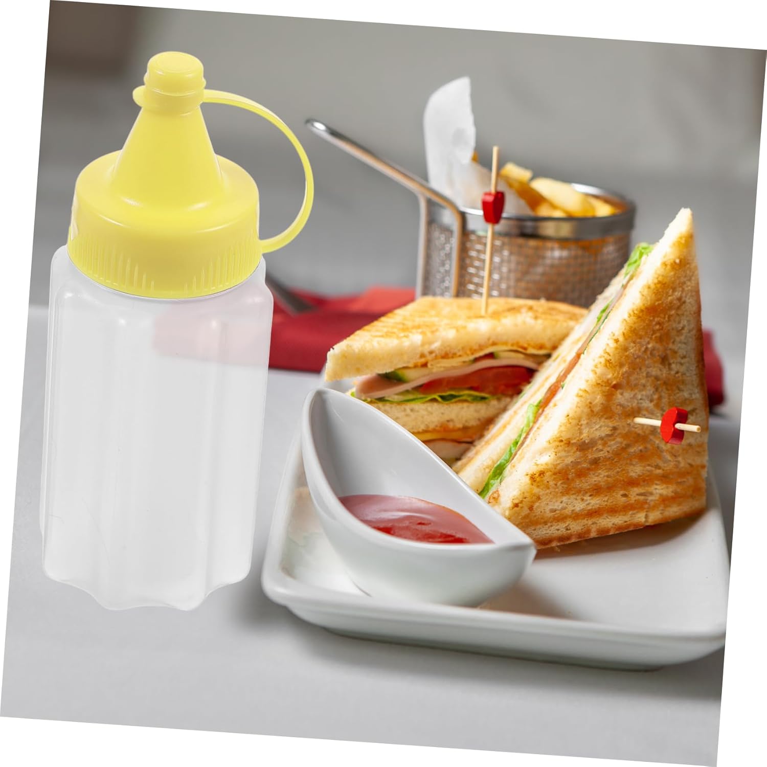 Simplify Kitchen Storage with Mustard Salad Squeeze Bottles