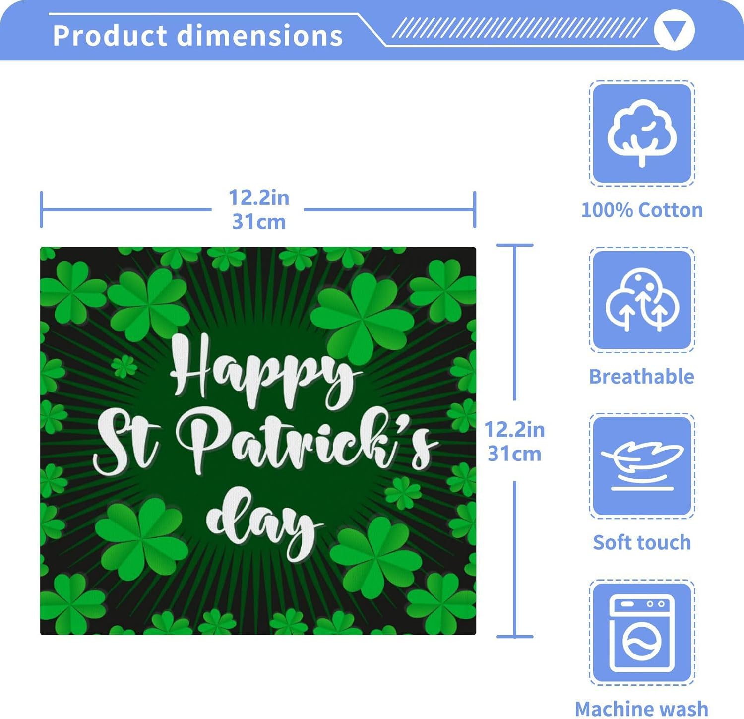 YETTASBIN St Patricks Day Washcloths 2 Pack 1