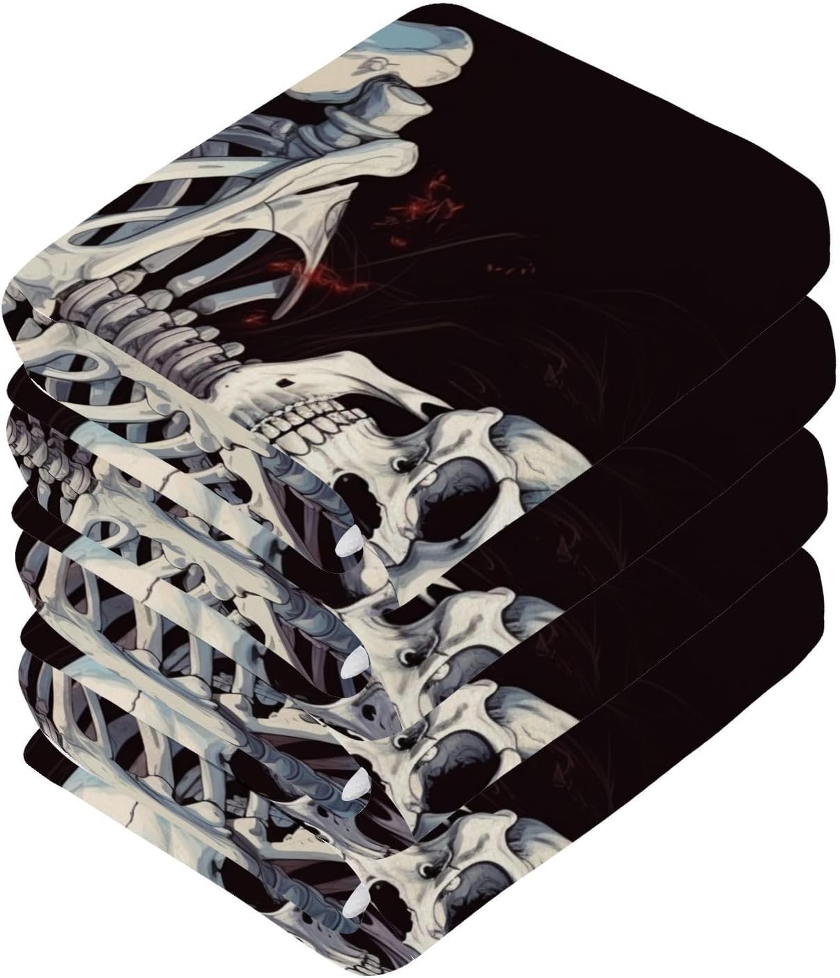 Perfect Softness - Skeleton Washcloth Set Soft Absorbent Reusable 12x12 2-Pack