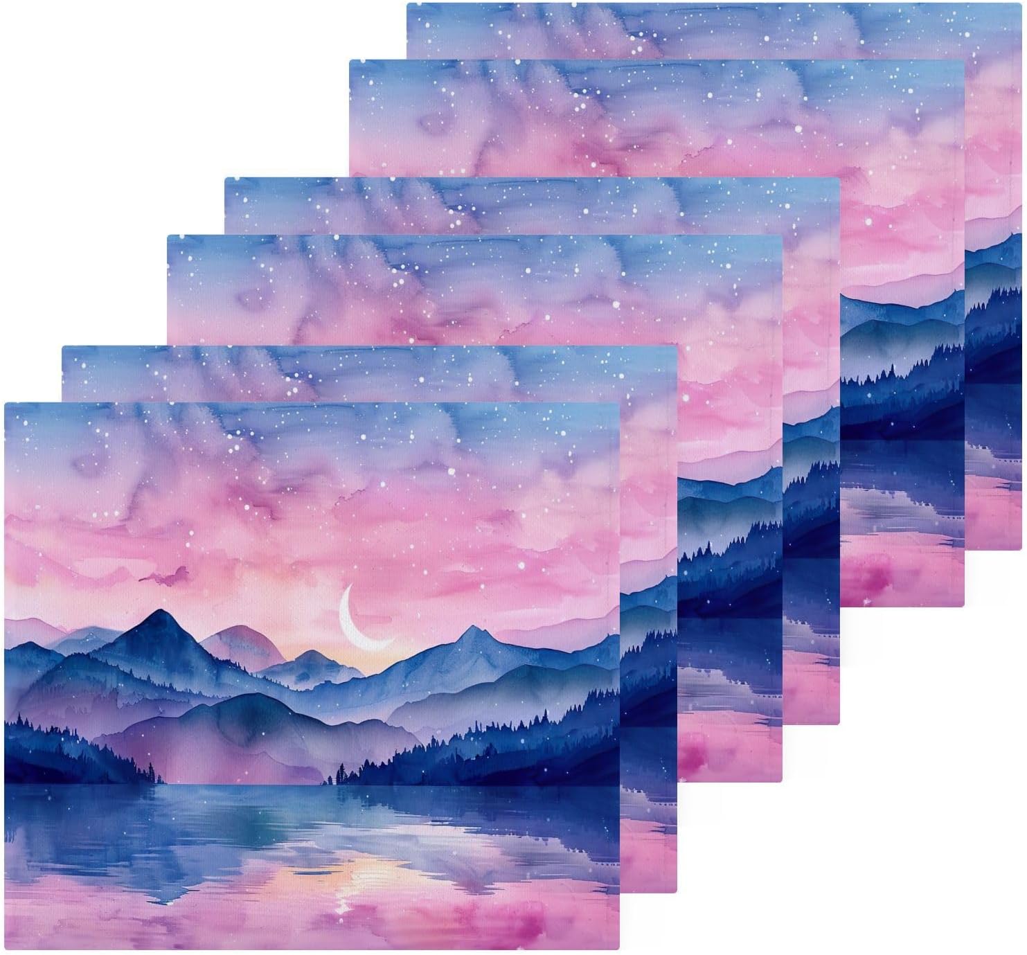 Discover the HuXiao Beauty Pink Mountain Washcloth Set