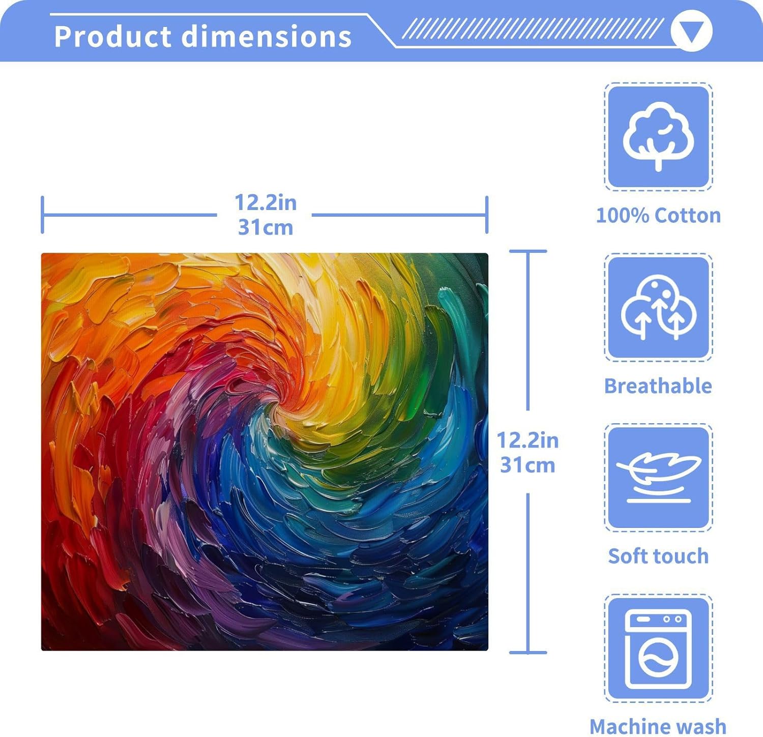 Tie Dye Washcloth Set - Soft Reusable and Versatile for Home Travel