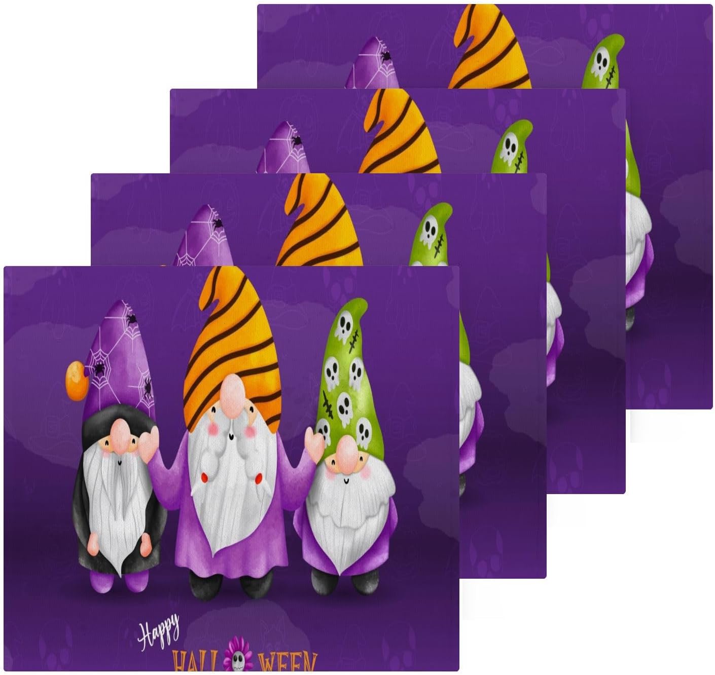 Halloween Gnome Washcloth Set 2-Piece Soft Reusable