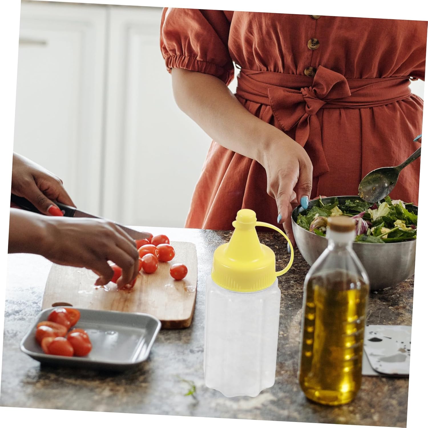 4 Pcs Reusable Squeeze Bottles for Kitchen Needs