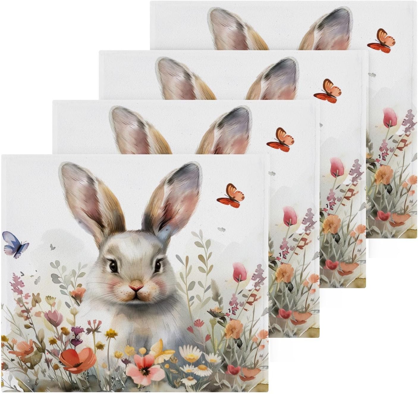 Cute bunny washcloths for babies Soft absorbent reusable washcloths