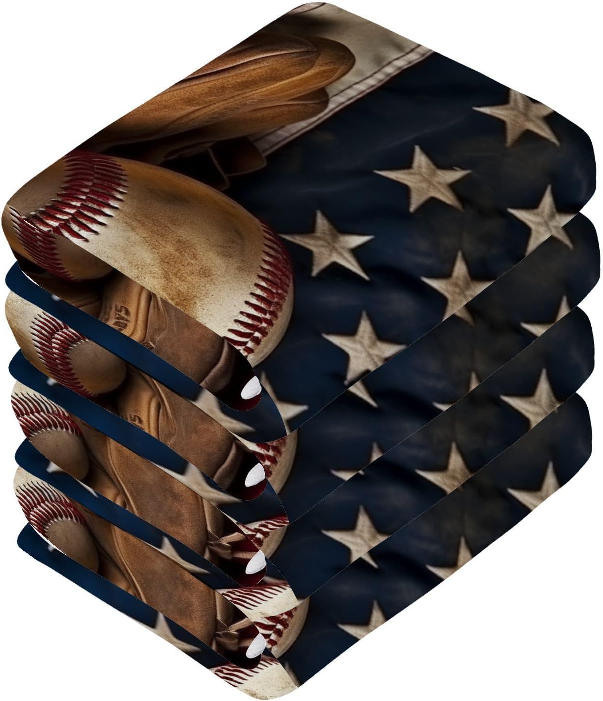 Baseball Washcloth Set for Babies and Kids 2-Pack