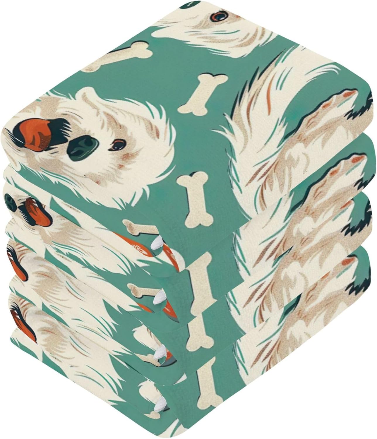 Xigua Super ABSORBENT Cute Dogs Bath Face Cloths
