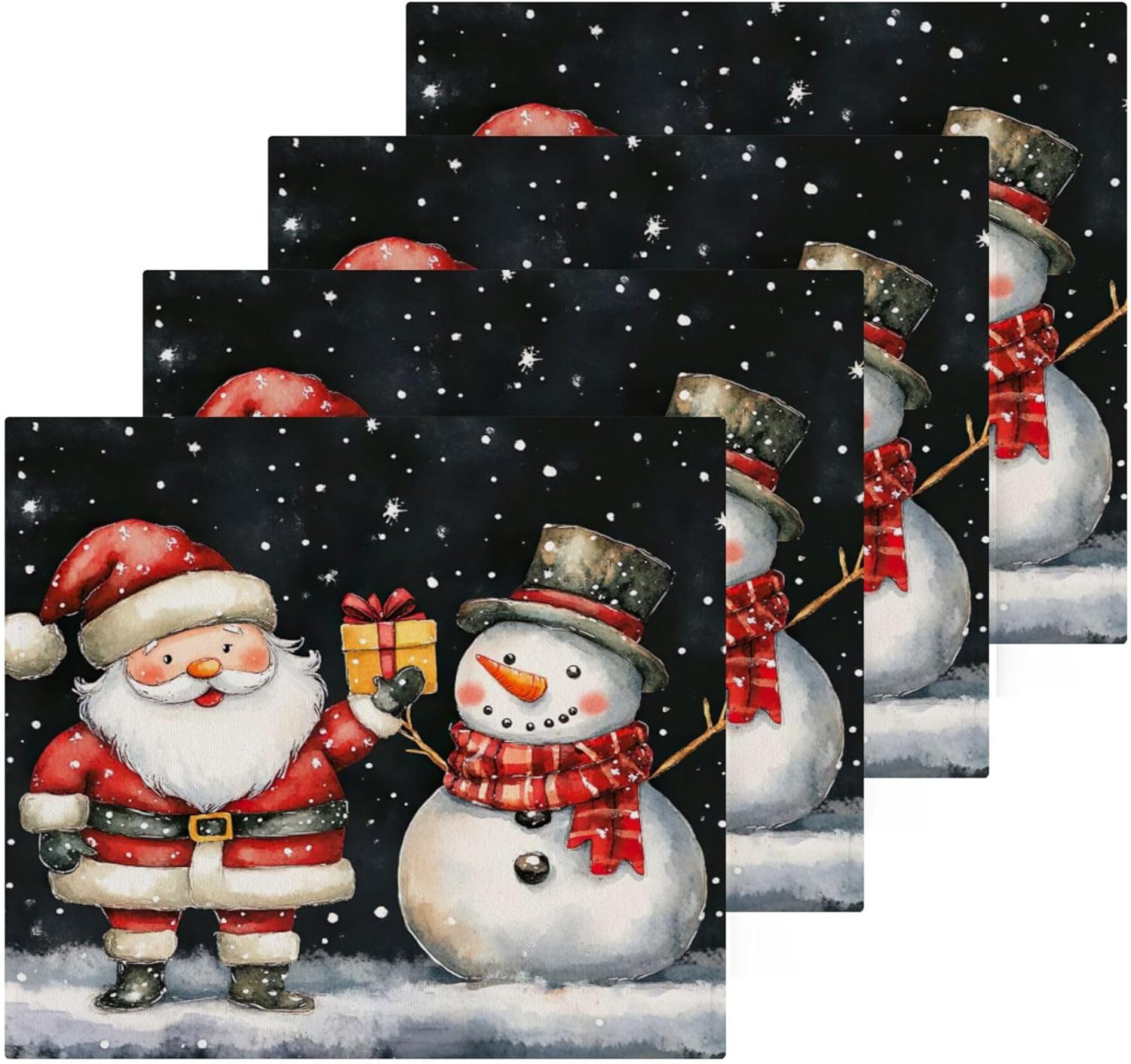 Xigua Cute Christmas Washcloth Set - Durable and Fun for Family