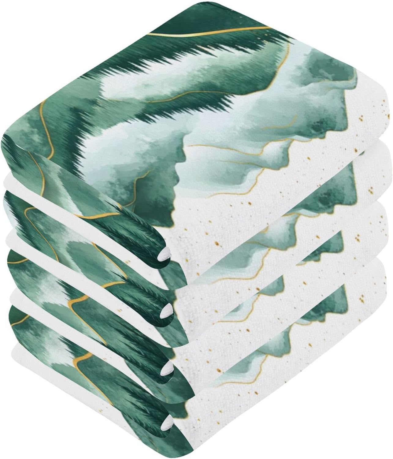 XiguaGreen Mountains Washcloths Set