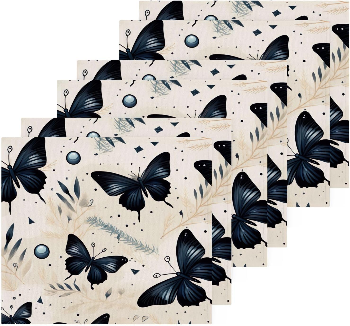 Yettashin Butterfly Baby Washcloths Soft Absorbent Cotton Reusable 12x12 inch