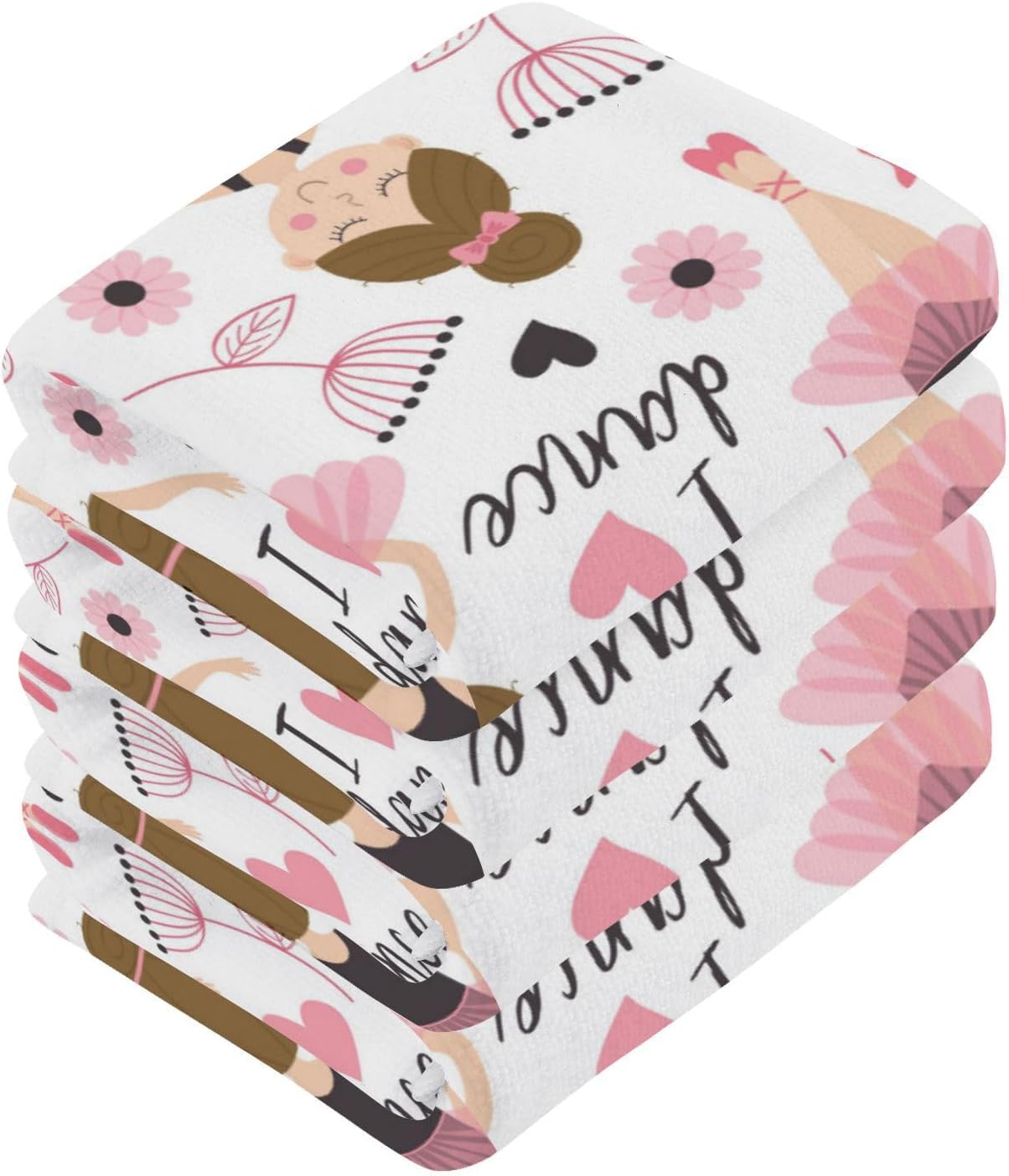 Perfect Start in the Bathroom - Ballet Girl Washcloth Set