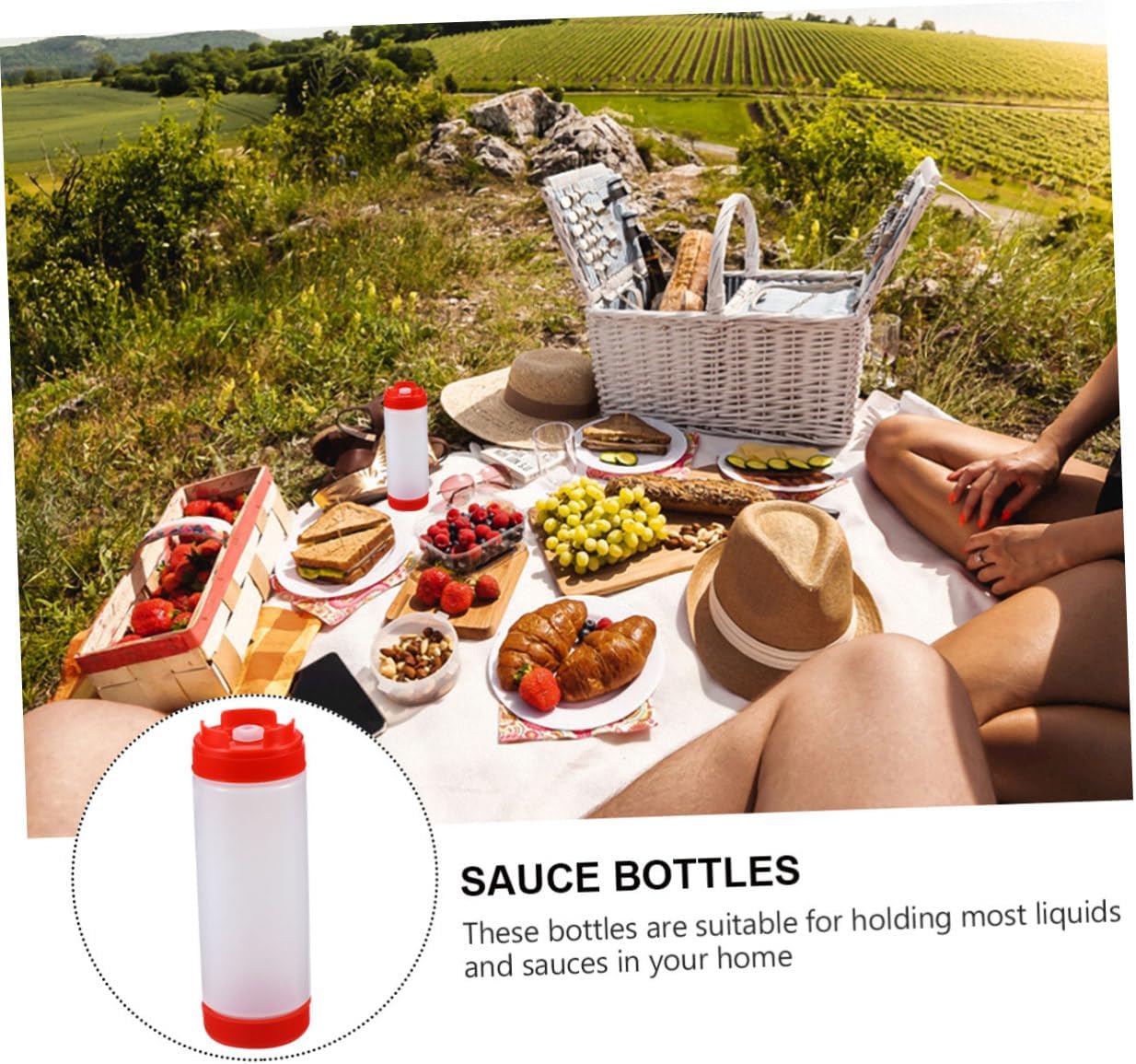 Alipis Double Headed Squeeze Condiment Bottles