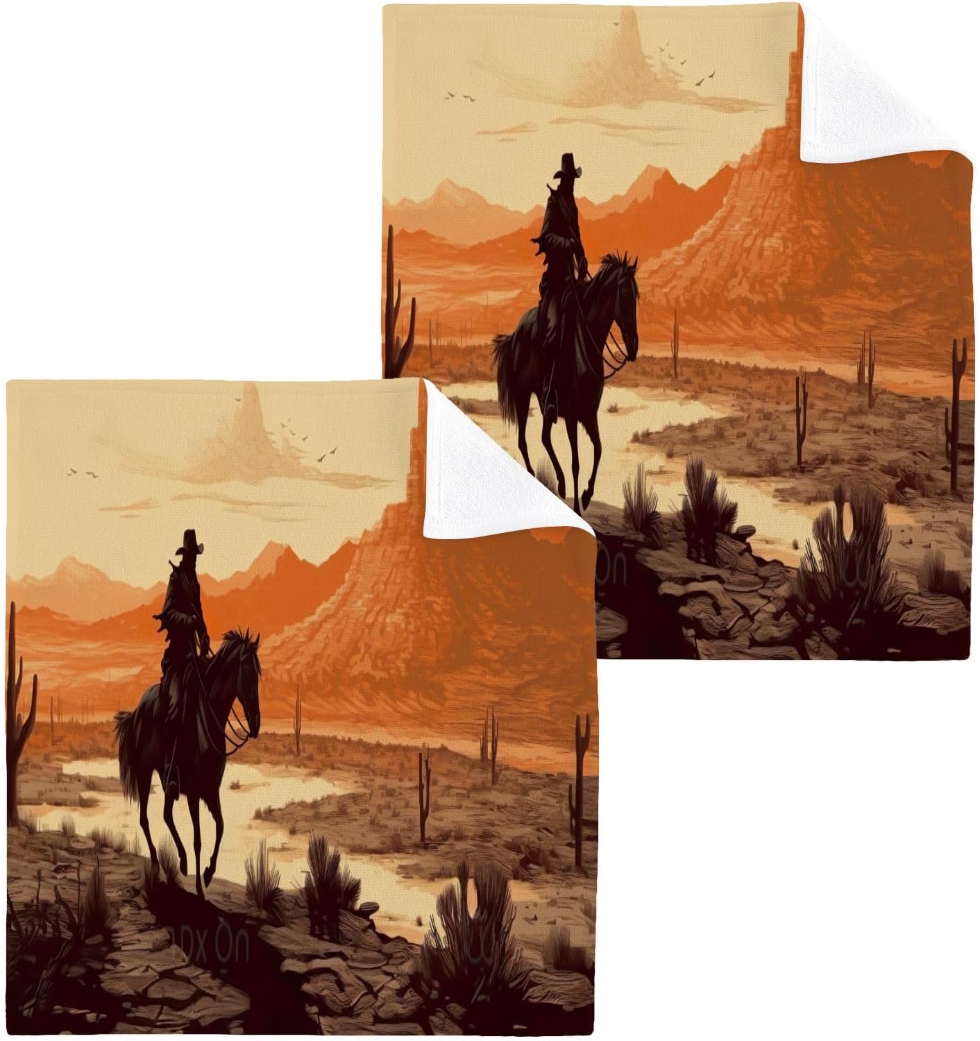 YETTASBIN Cowboy Washcloths