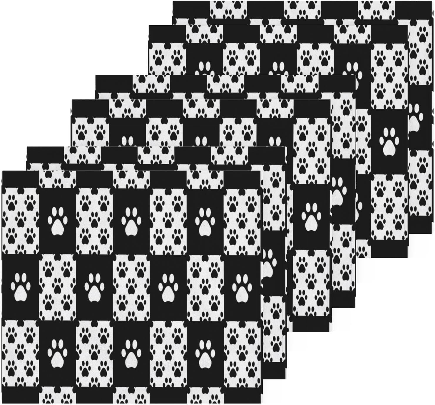YETTASBIN Puppy Paw Prints Washcloths 2 Pack 1