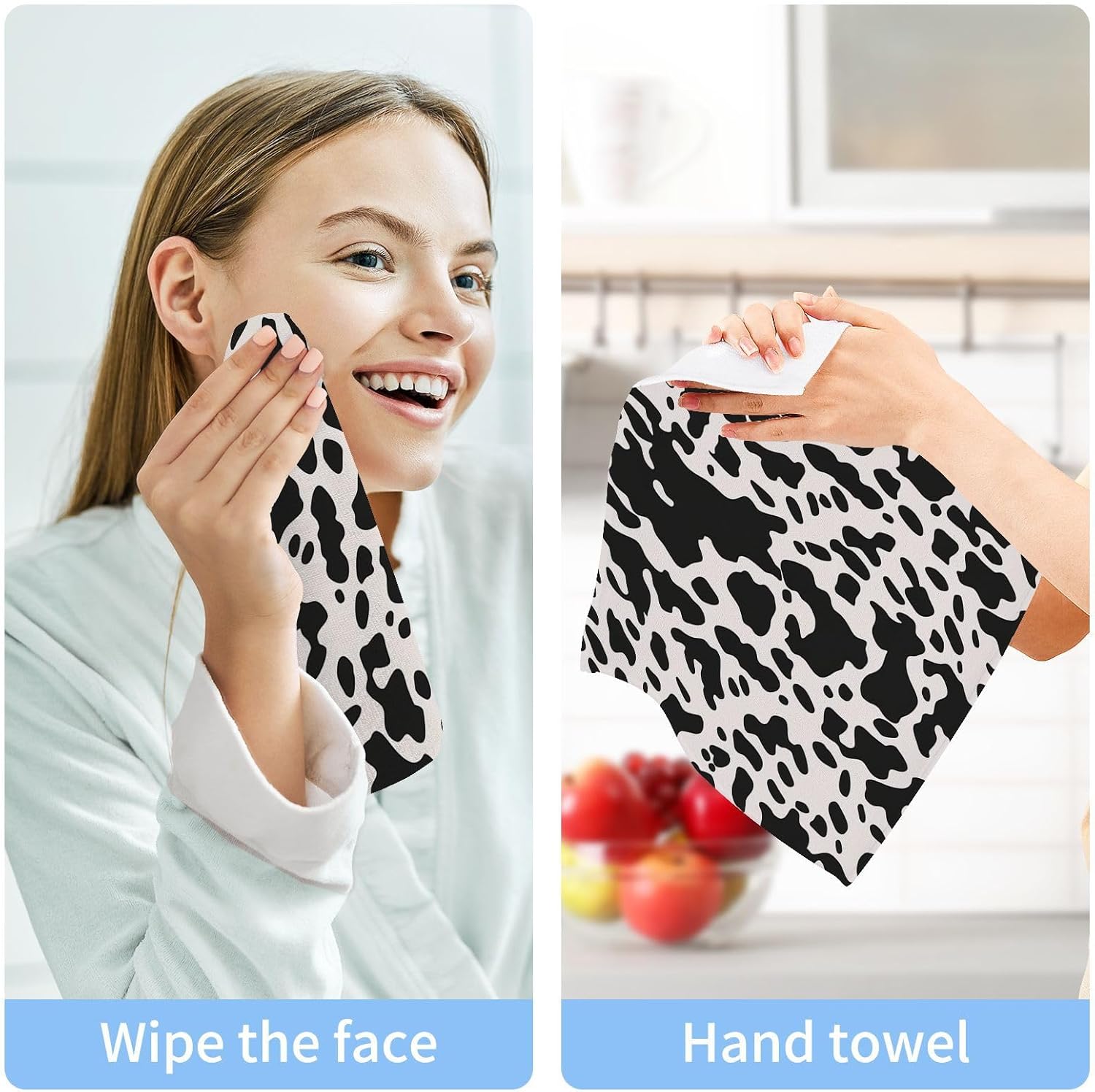 Cool Cow Print Washcloths 2 Pack