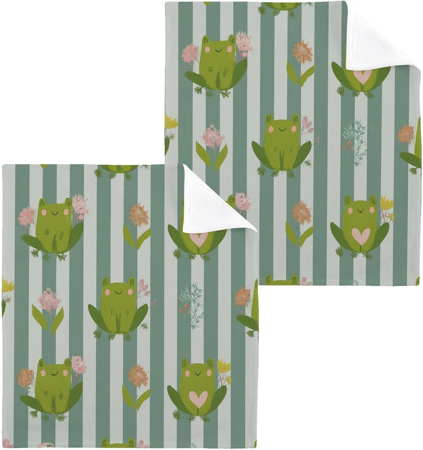 Cute Frog Washcloth 2 Pack