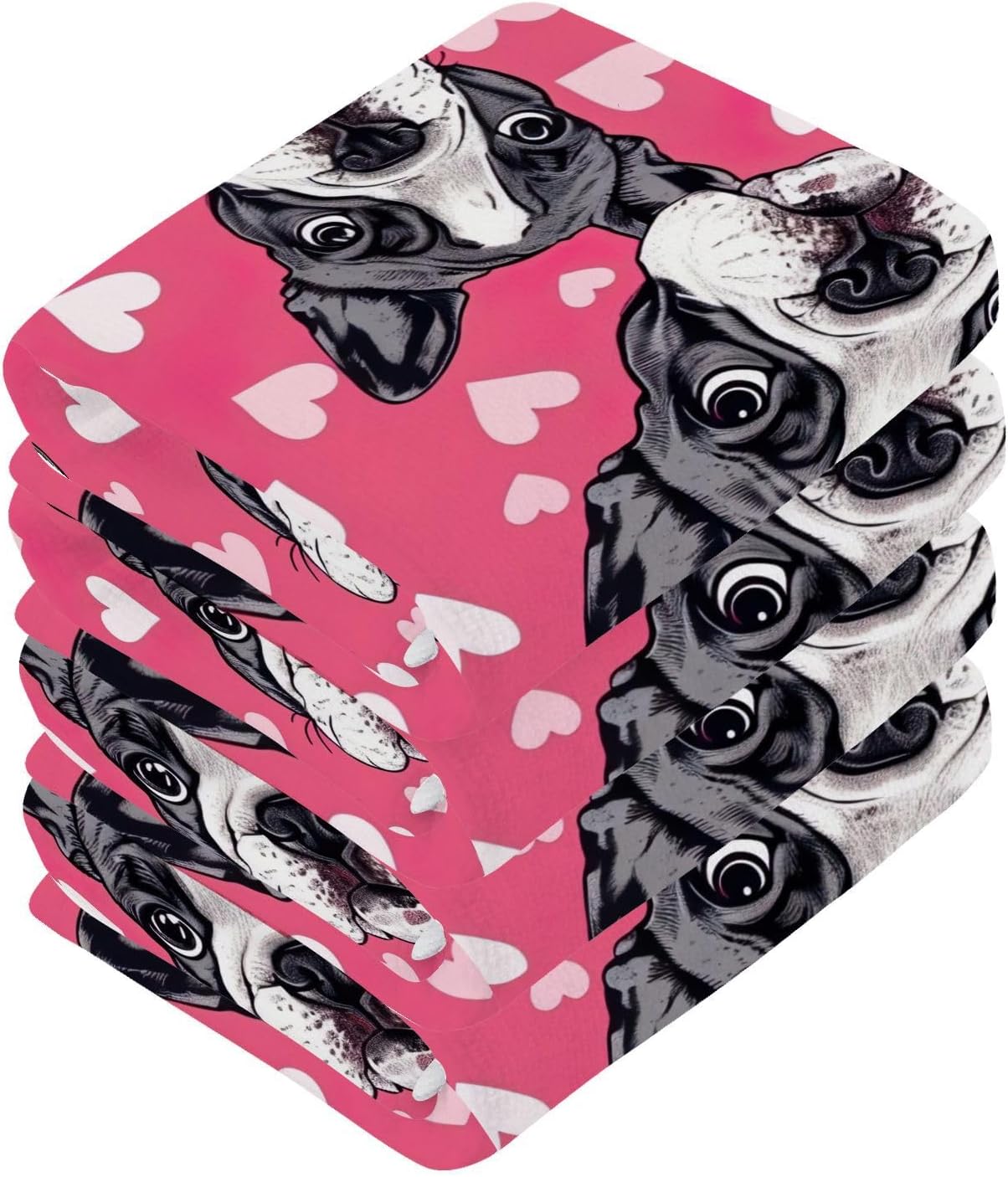 French Bulldog Washcloths 2 Pack Soft Cotton Towels for Bath Spa