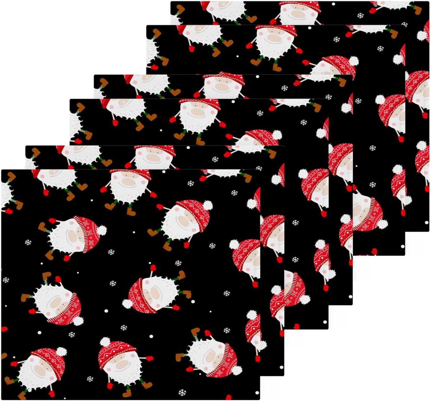 Xigua Christmas Gnomes Washcloths Set of 2 - 12 x 12 Inch 1