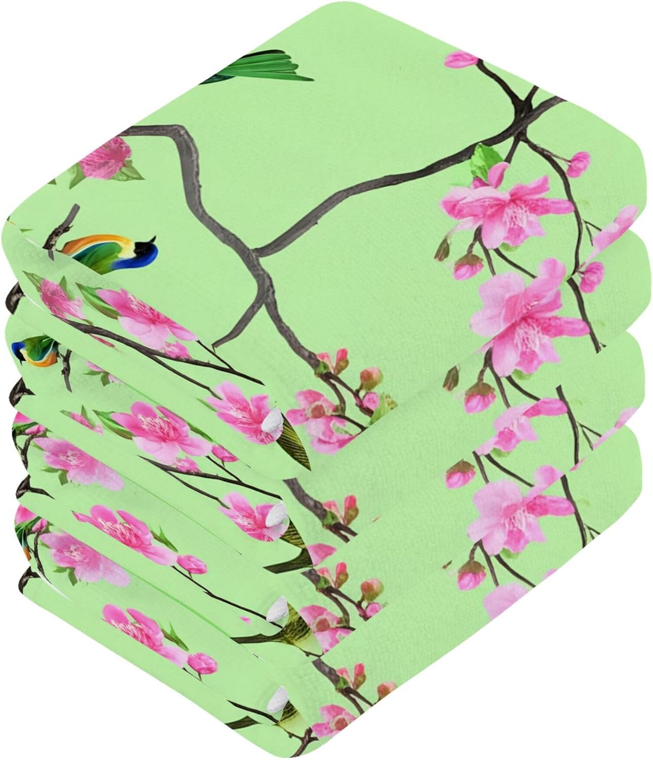 Bird-Shaped 12x12 Cotton Washcloths for Bathroom Gym and More