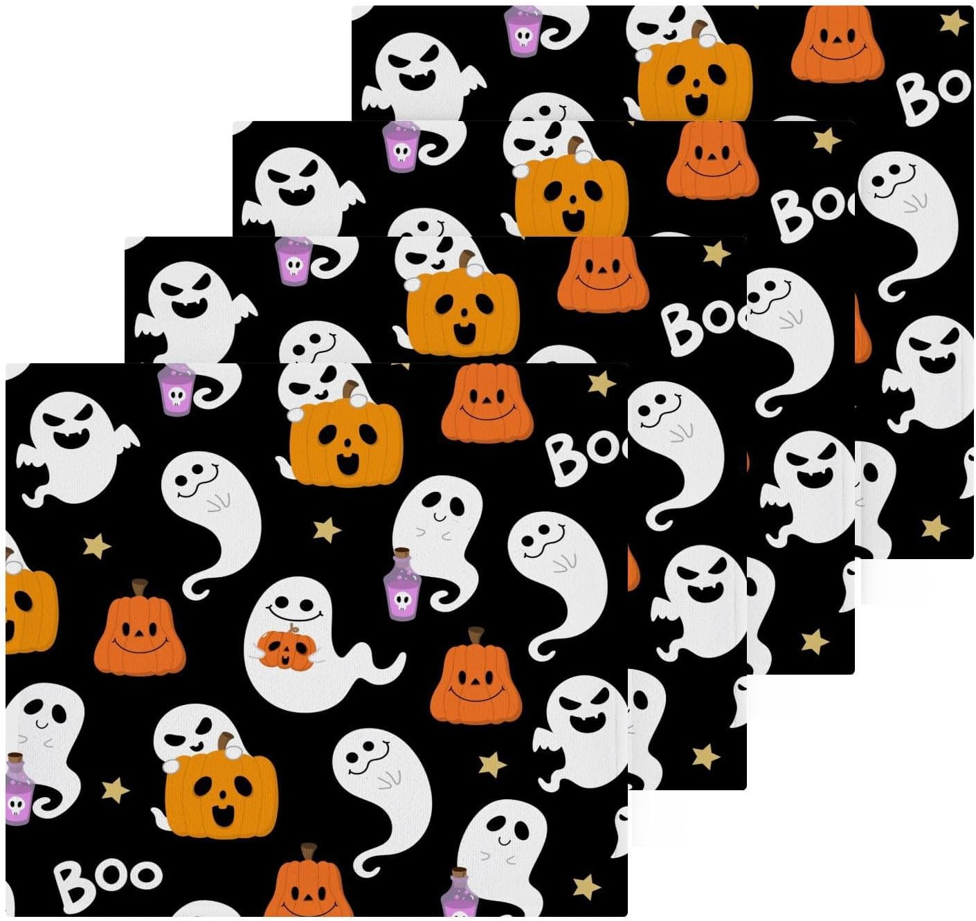 Halloween Ghost Washcloths 2 Pack Soft Absorbent Towels