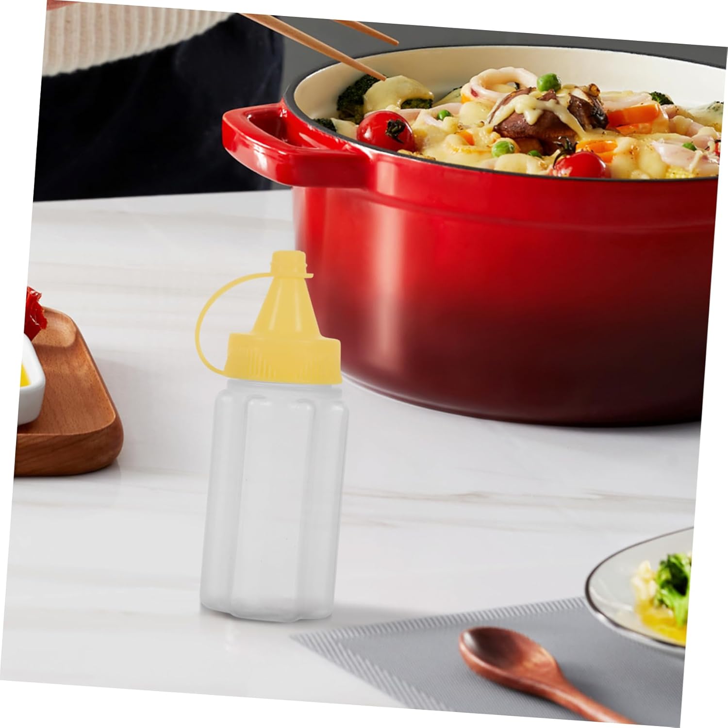 OKUMEYR 16-Piece Small Squeeze Bottles for Salad Dressing Condiments