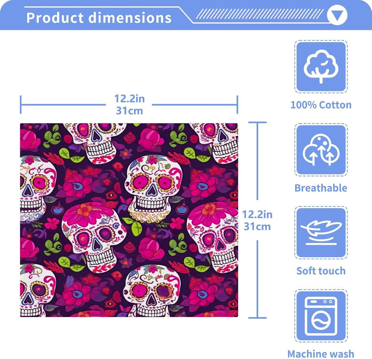 Smelly Soft Baby Skull Washcloth Set by Yettasbin
