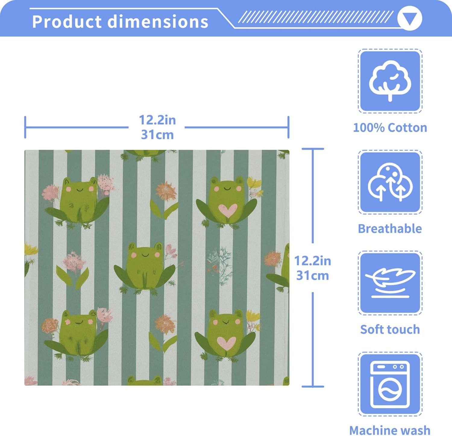 Cute Frog Washcloth 2 Pack