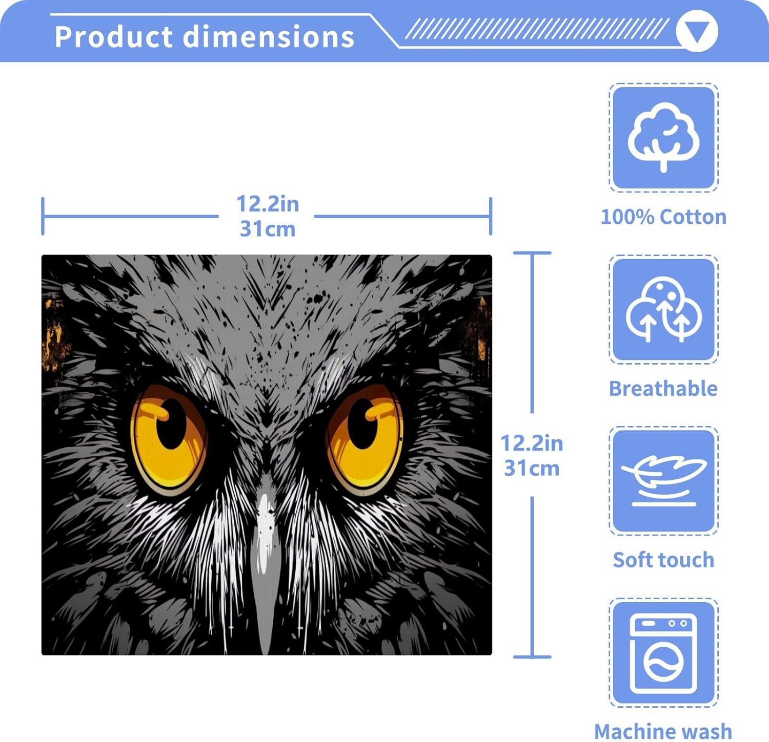 YETTASBIN Owl Washclots