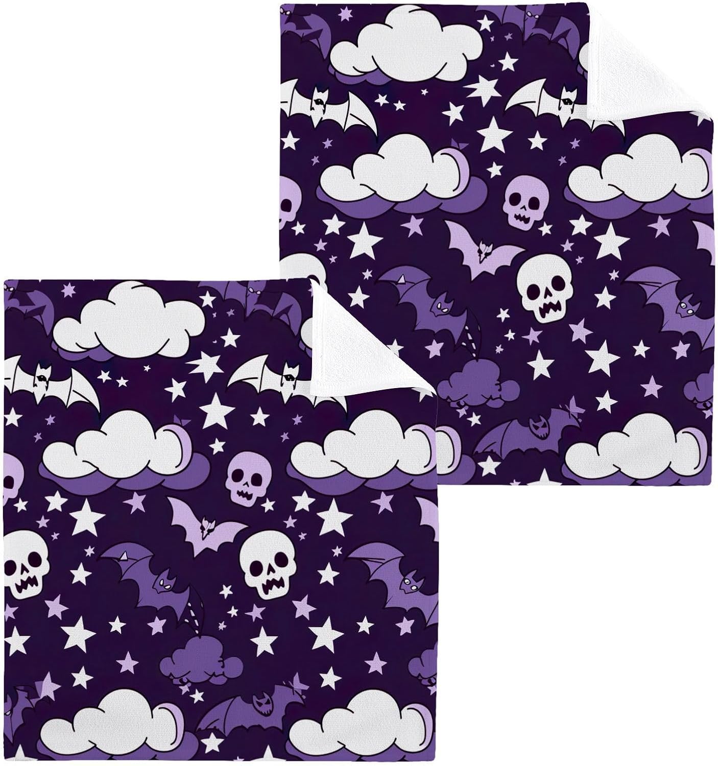 Perfect Halloween Bat Washcloth 2-Pack Soft Absorbent Halloween_cm