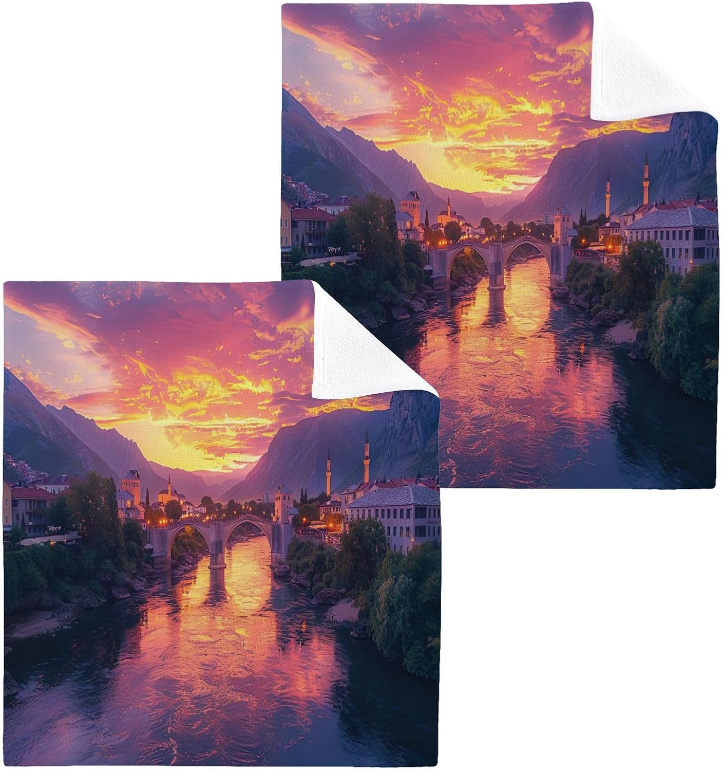 Beautiful Scenery Washcloth 2-Pack