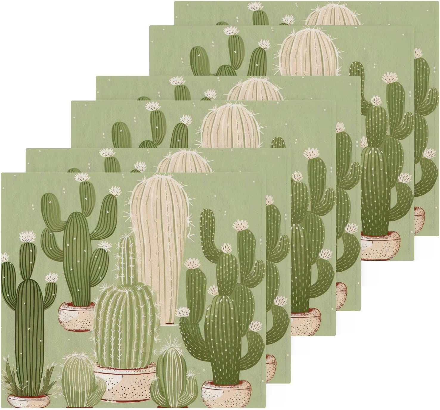 Cactus Washcloth 2-Pack Soft Reusable Bathteach Towels