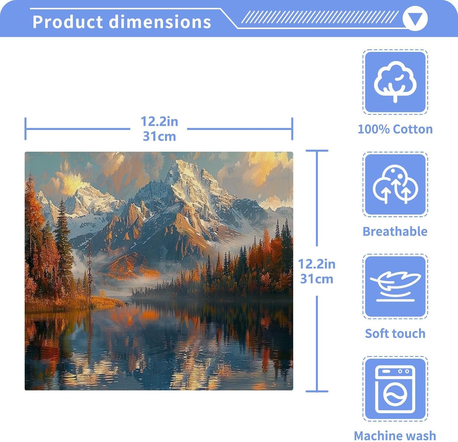 YETTASBIN Nature Mountain Washcloths 2 Pack