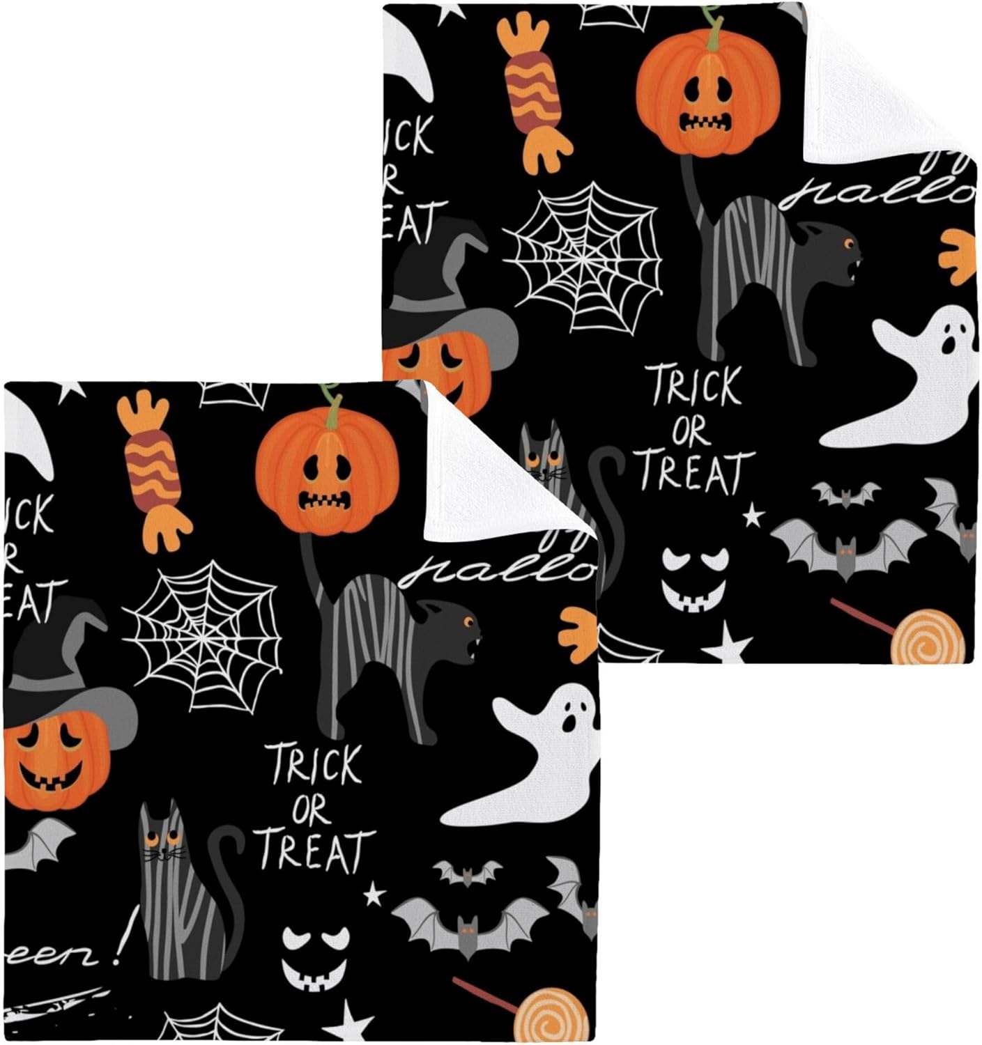 Xigua Happy Halloween Washcloth Set - 12x12-inch